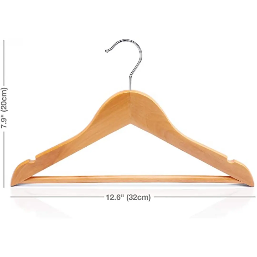 Naturel Ahşap Bebek Elbise Pantolon Askısı 4