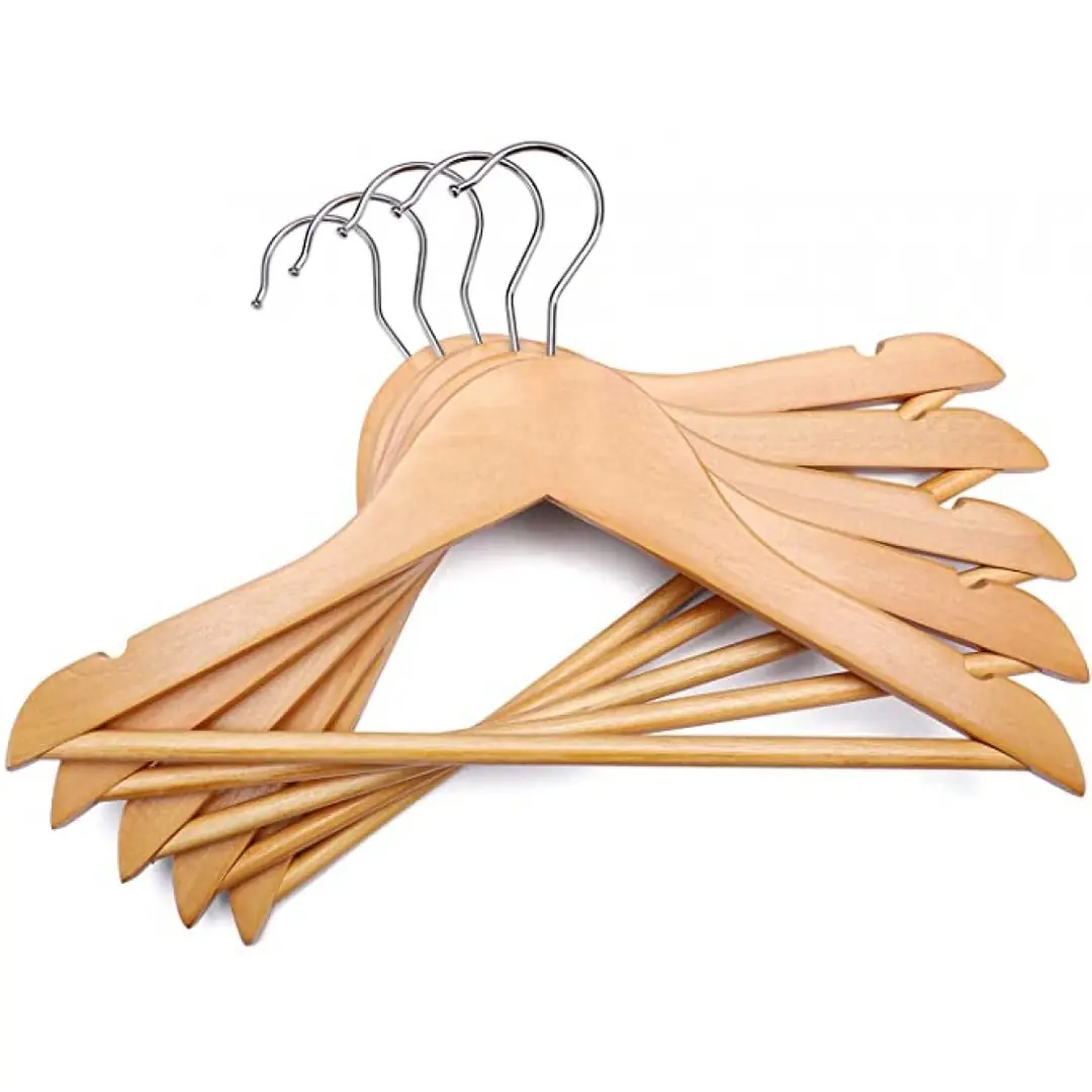 Naturel Ahşap Bebek Elbise Pantolon Askısı 3